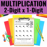 Multiplication Practice Sheets - 2-Digit by 1-Digit Multip