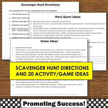Multiplication Practice 3rd Grade Math Word Problems Task Cards SCOOT Game