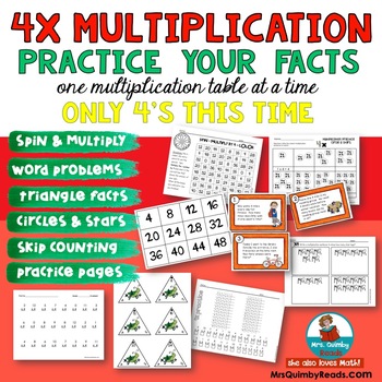 Multiplication Practice X4 Table Practice Page Printables