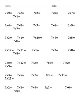 Multiplication Practice by Anna Garayan | TPT