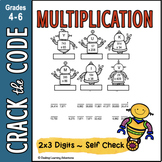 2-Digit by 3-Digit Multiplication Practice Crack the Code 