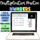 Multiplication Practice - Area Model & Standard Algorithm 