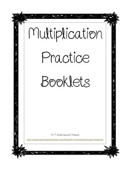 Preview of Multiplication Practice Booklets