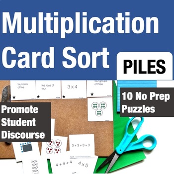 Preview of Multiplication Practice Card Sort: Meaningful Task for Partner Work & Math Talk