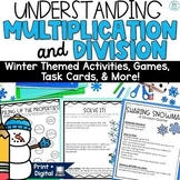 Winter Multiplication and Division Color by Number Activit