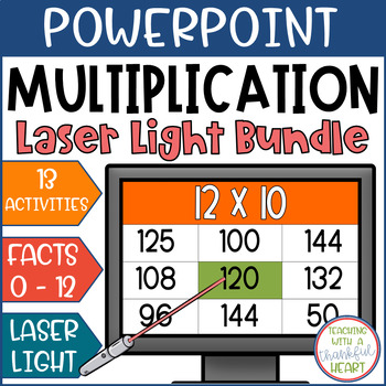 Preview of Multiplication Fact Practice Laser Light Bundle