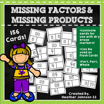 Preview of Multiplication Practice Missing Factor Missing Product