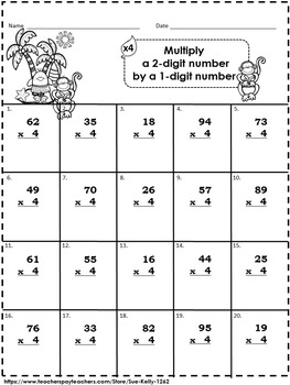 Multiplication Printables by Sue Kelly | Teachers Pay Teachers