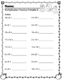 Multiplication Practice R Printable