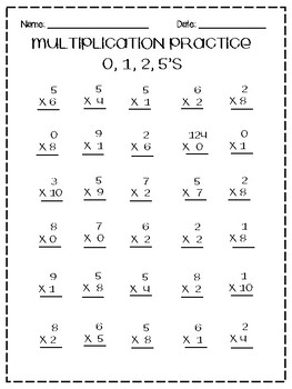 Multiplication Practice Sheets by Samantha Karnuth | TpT