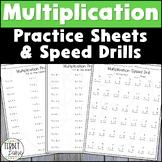 Multiplication Facts Fluency Practice Worksheets and Drill