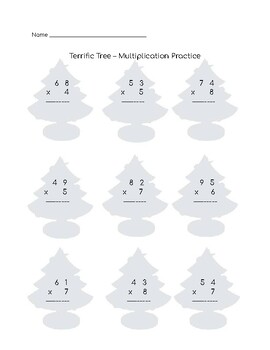 Multiplication Practice- Single by Double Digit | TPT