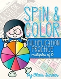 Multiplication Practice: Spin and Color {MULTIPLES OF 10}