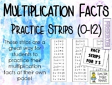 Multiplication Practice Strips (0-12) - FREE!