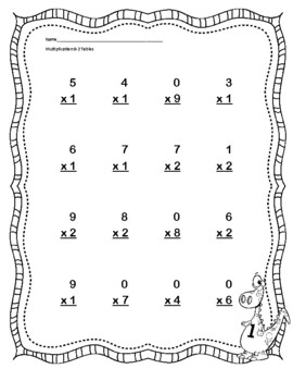 Multiplication Practice Worksheets-Building Fluency -Tables 1-10