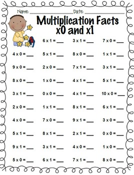 Preview of Multiplication Facts Practice: x0 through x12