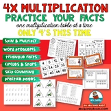 Multiplication Practice | x4 Table | Practice Pages | Math Skills