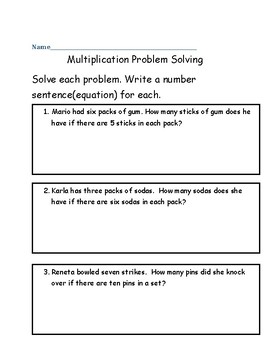 solving multiplication problems