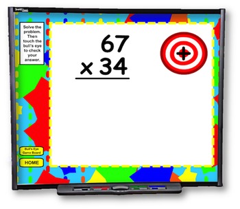 Preview of Multiplication Problems SMART BOARD Games
