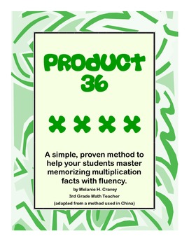 Preview of Product 36: Multiplication Facts Mastery & Fluency Plan