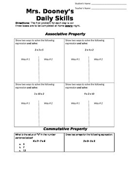 Preview of Multiplication Properties: Associative, Commutative, and Distributive