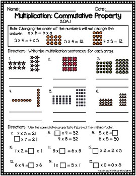 multiplication using arrays worksheets