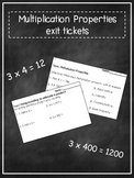 Multiplication Properties Exit Ticket