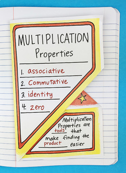 Preview of Doodle - Multiplication Properties Interactive Notebook Foldable