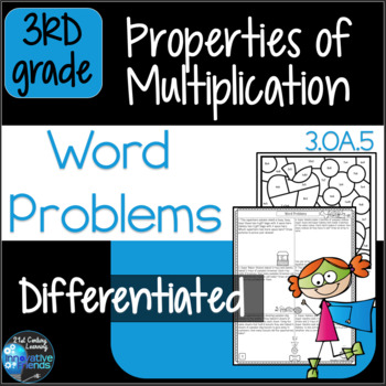 Preview of Multiplication Properties Word Problems 3rd Grade 3.OA.5