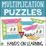 Multiplication Puzzles Math Center Arrays, Repeated Additi
