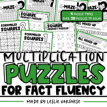 Preview of Multiplication Puzzles for Practice