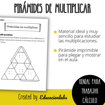 Preview of Multiplication Pyramid in Spanish