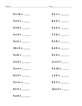 Multiplication Quiz 0-12 + ... by DaisyDoggy | Teachers Pay Teachers