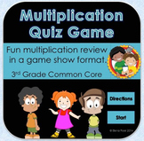 Multiplication Quiz Game Review - 3rd Grade Common Core