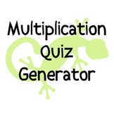 Multiplication Quiz - Randomly Generated Multiplication Questions