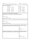 Multiplication Quiz/ Test for 12 as a Factor