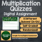 Multiplication Quizzes Bundle (2s-12s) - Digital Assessmen