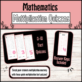 Multiplication Quizzes for Building Fact Fluency