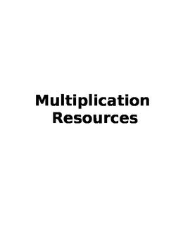 Preview of Multiplication Resource