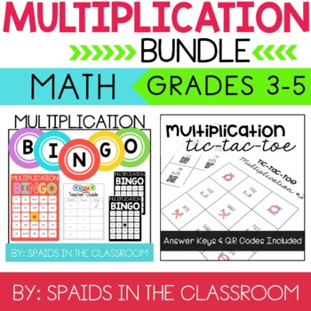 Multiplication Review Bingo and Tic-Tac-Toe Games for Grades 3, 4 and 5