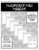 Multiplication Review Math Marathon Paper AND Nearpod Versions
