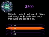Multiplication Review - Who Wants to be a Millionaire!