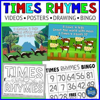Preview of Multiplication Rhymes Facts Practice Activities