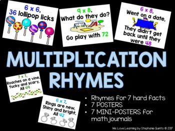 Preview of Multiplication Rhymes Posters and Mini-Versions