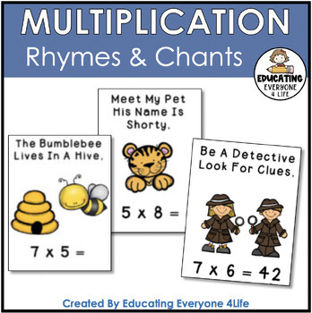 Preview of Multiplication Rhymes and Chants - Rhyming Songs and Poems