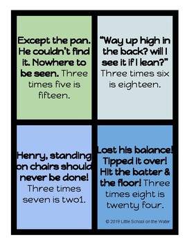 Multiplication Rhymes On A Ring 3s Fact Times Tables Fluency