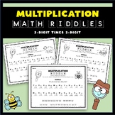 Multiplication Riddles Math Worksheets - 2-Digit Times 2-Digit