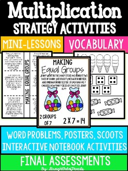 Preview of Multiplication STRATEGY Activity Pack - Lessons and Activities