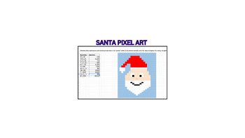 Preview of Multiplication- Santa Pixel Art