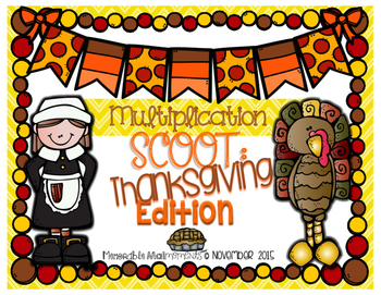 Preview of Multiplication Scoot: Thanksgiving Edition!